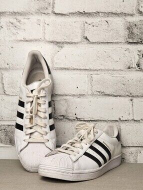 Adidas Superstar White Black Shell Toe Sneakers Mens 10.5